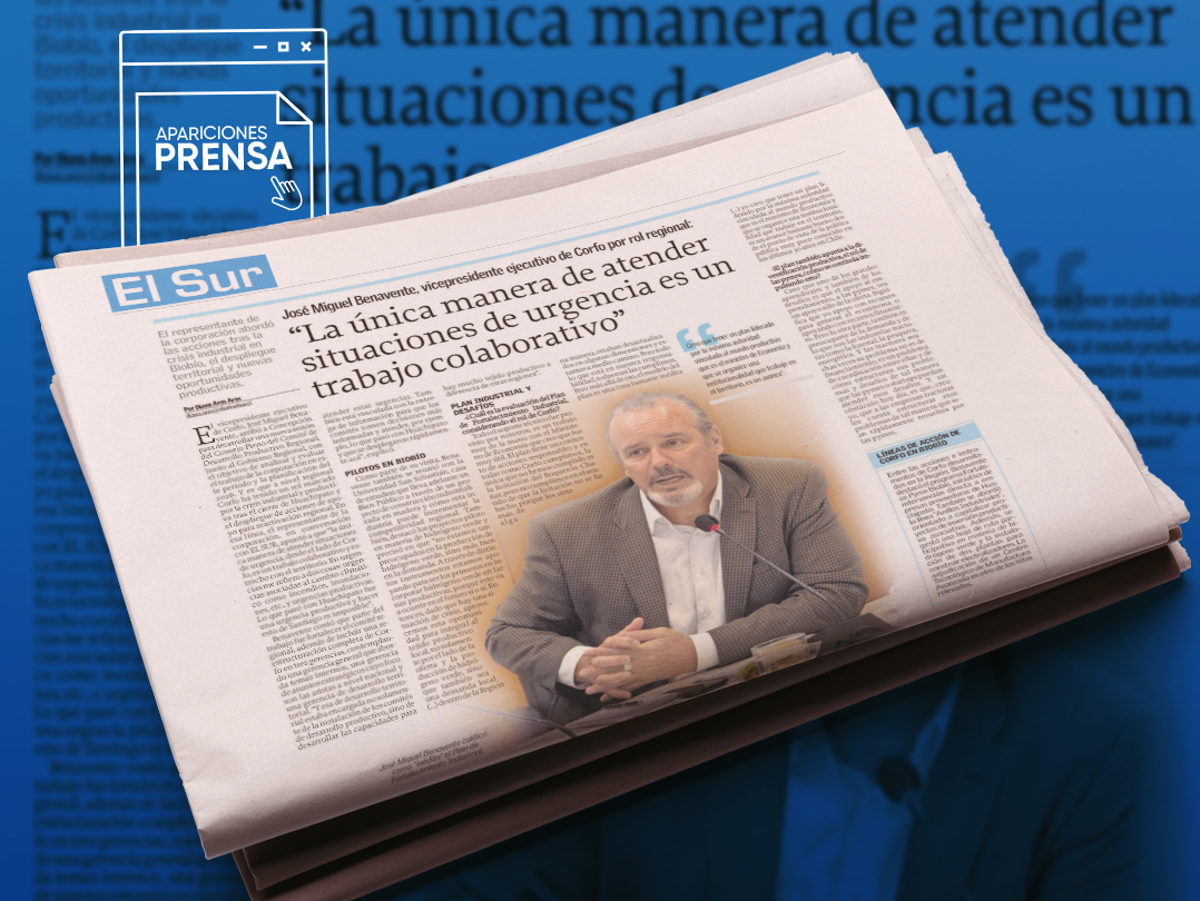 [Prensa] Entrevista a José Miguel Benavente, Vicepresidente Ejecutivo de Corfo